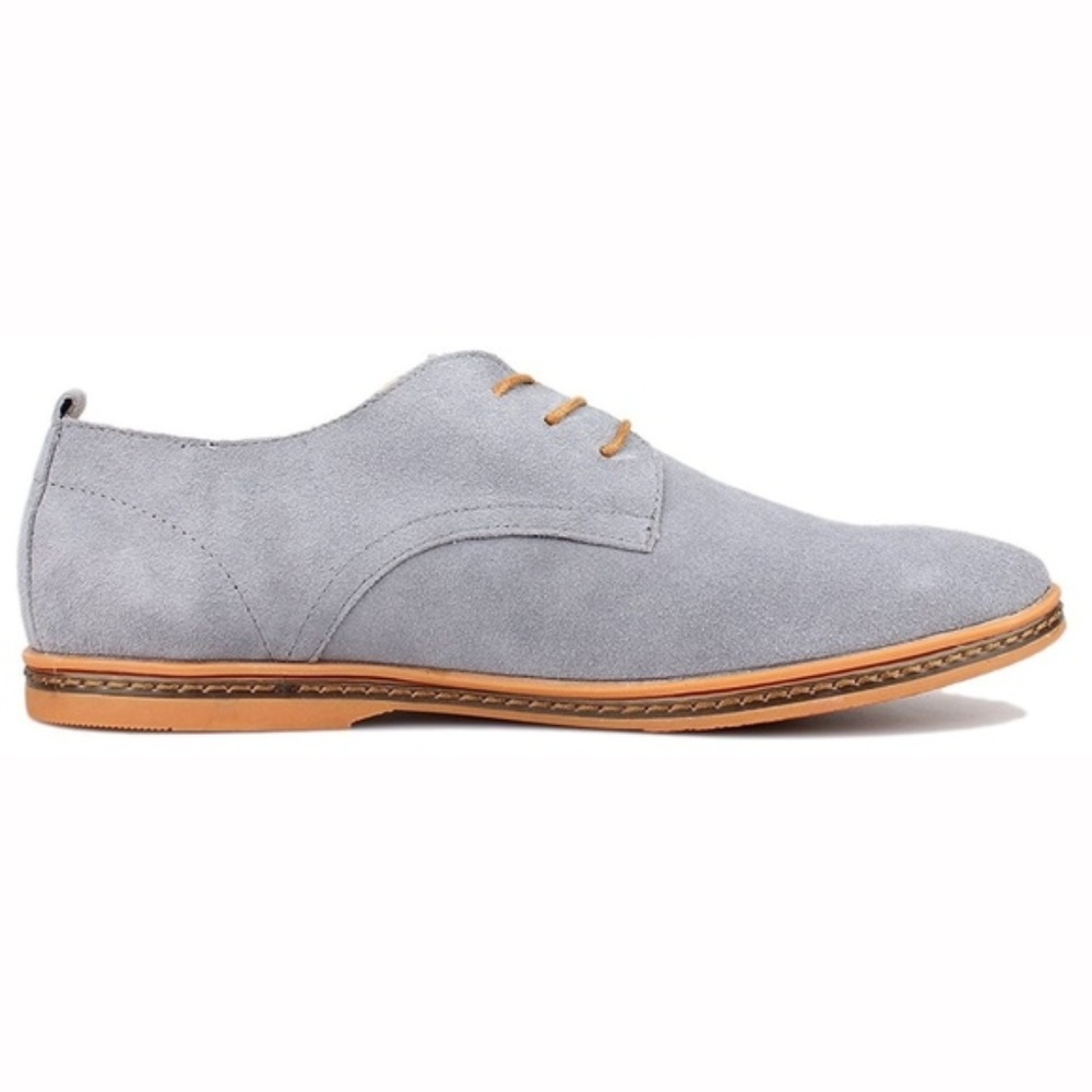 Mens "Edison" Classy Flat Oxford Lace Up Shoes - Picture 2 of 5
